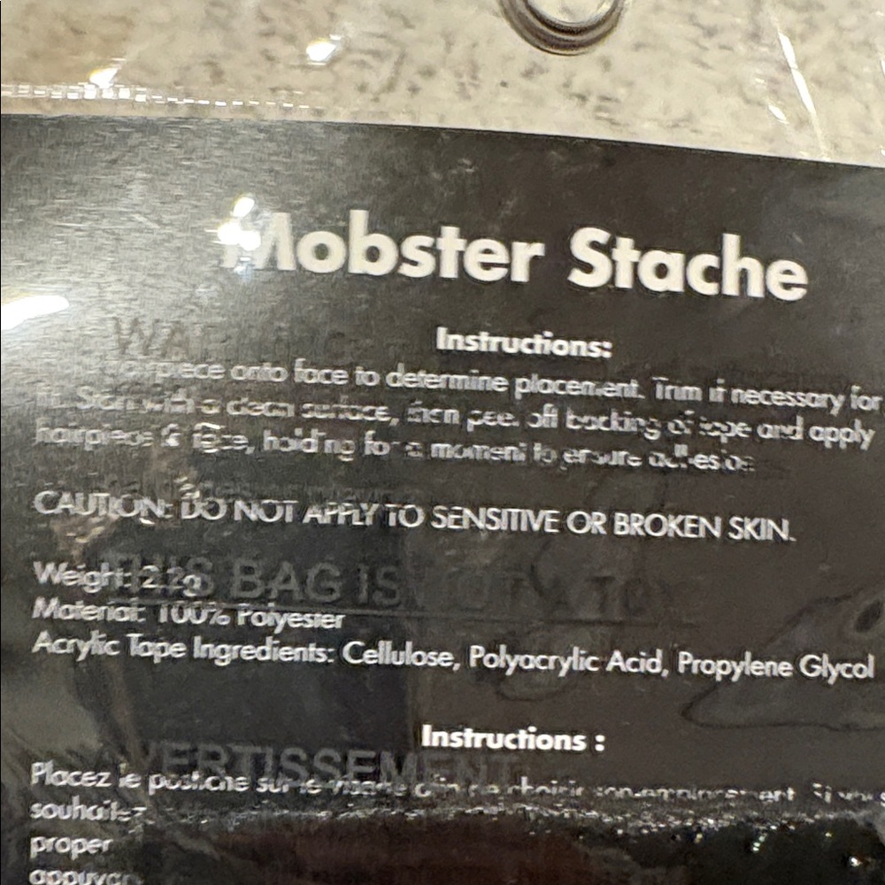 Spirit Black and White Mobster Stache Set - Picture 2 of 2